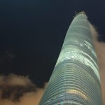 Shanghai Tower with clouds